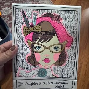Benefit Cosmetics Laughter Is The Best Cosmetic Folding Vanity Makeup Mirror